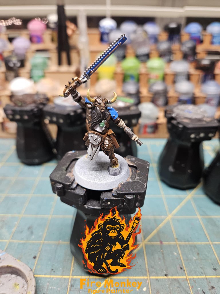 Chaos Beastman warrior with chainsword