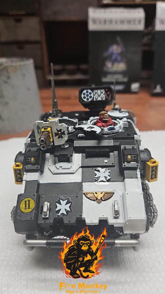 Black Templars Rhino transport