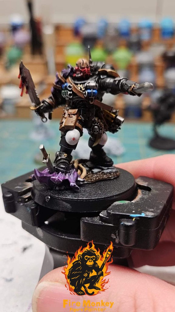 Black Templars Marshal in action pose