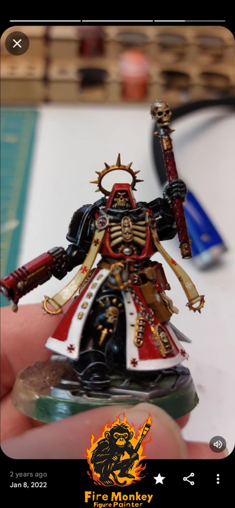 Black Templars Chaplain with crozius