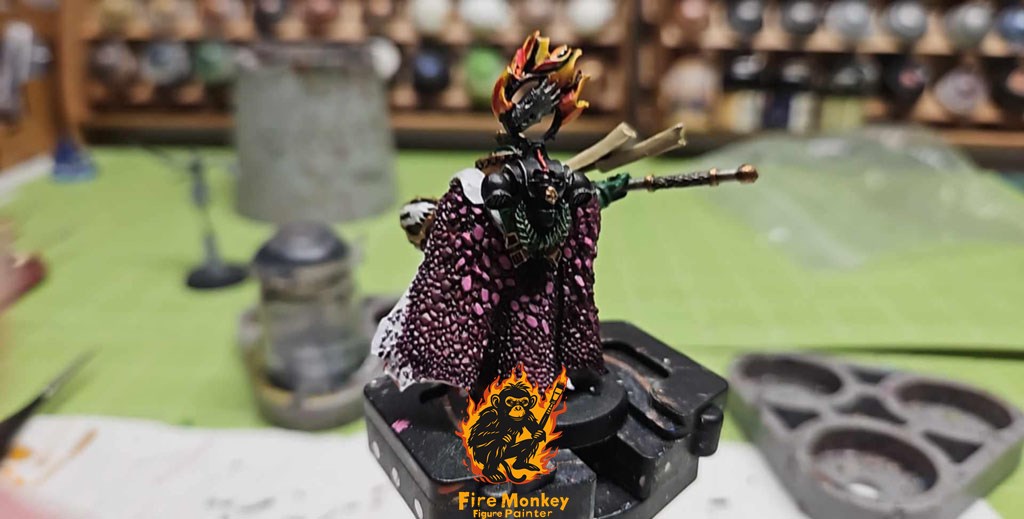 Dark Eldar Archon with flame crown