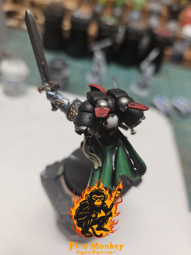 Dark Angels Ravenwing Knight with sword