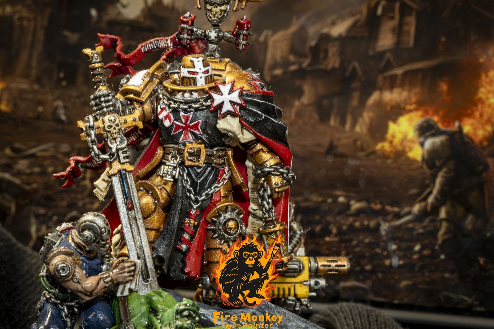 Black Templars High Marshal Helbrecht - meticulously painted miniature by Johnnie Schatz